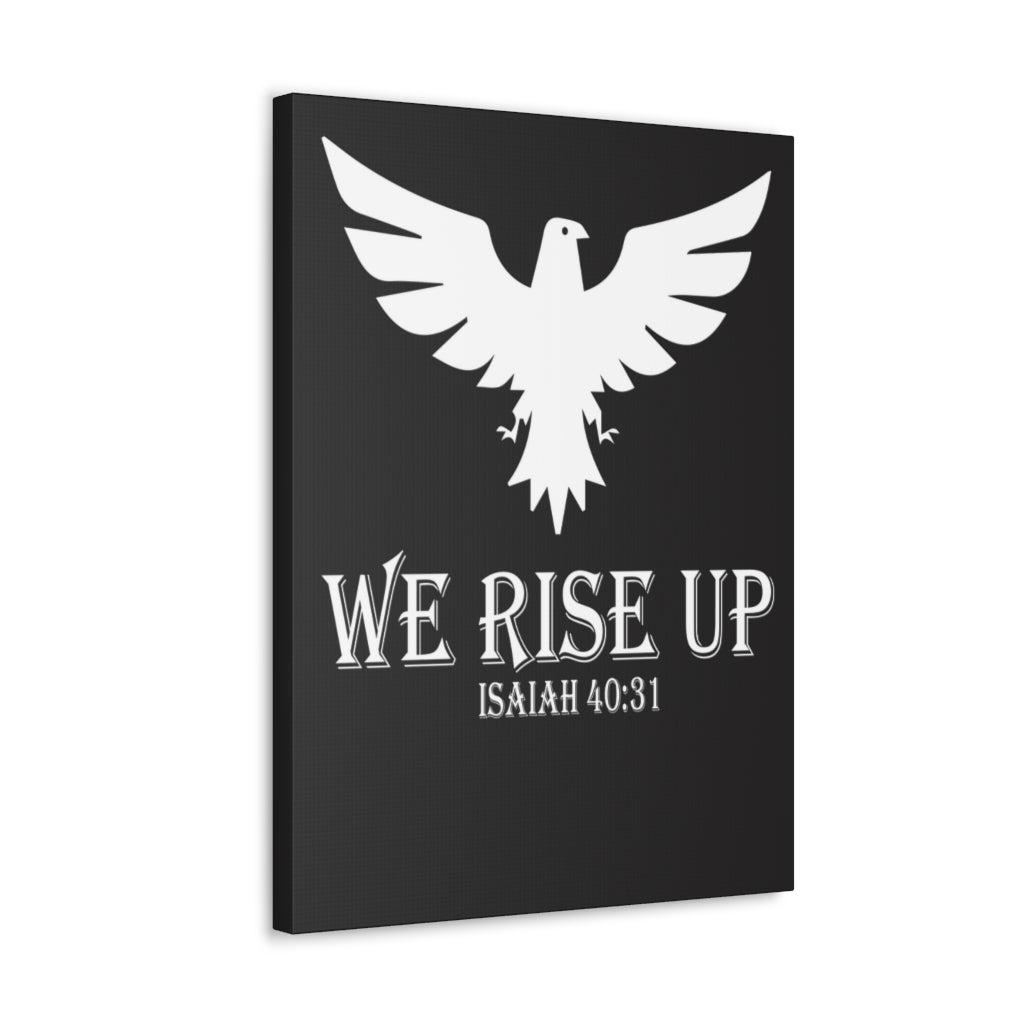 Scripture Walls We Rise Up Isaiah 40:31 Bible Verse Canvas Christian Wall Art Ready To Hang Unframed-Express Your Love Gifts