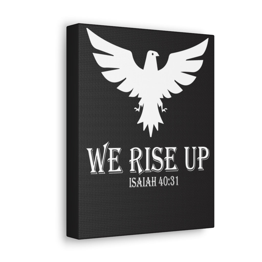 Scripture Walls We Rise Up Isaiah 40:31 Bible Verse Canvas Christian Wall Art Ready To Hang Unframed-Express Your Love Gifts