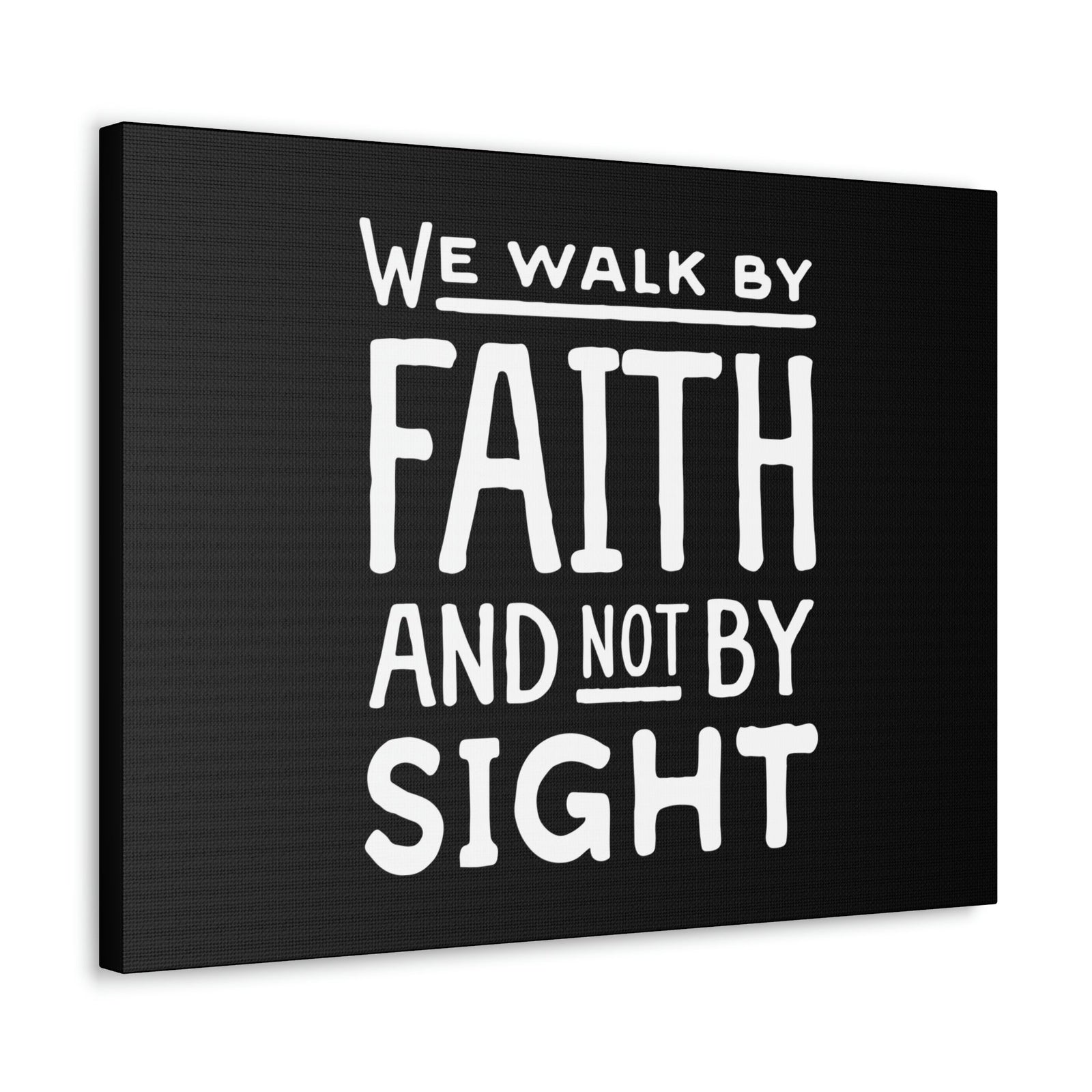 Scripture Walls We Walk By Faith 2 Corinthians 5:7 Underlined Black Christian Wall Art Bible Verse Print Ready to Hang Unframed-Express Your Love Gifts