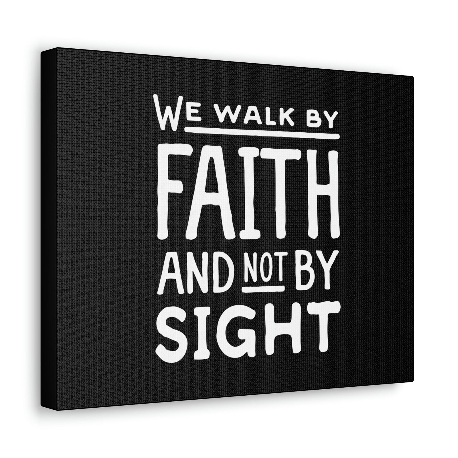 Scripture Walls We Walk By Faith 2 Corinthians 5:7 Underlined Black Christian Wall Art Bible Verse Print Ready to Hang Unframed-Express Your Love Gifts