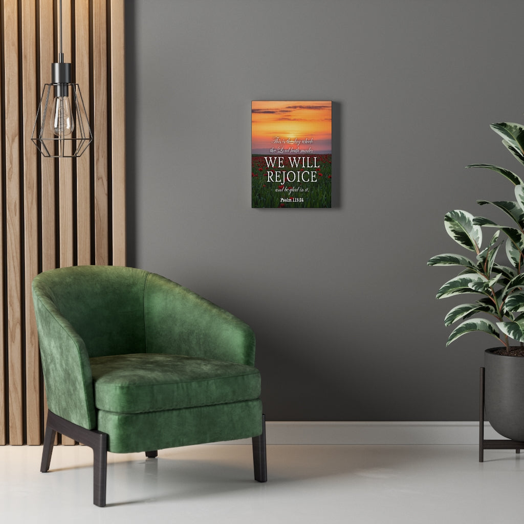 Scripture Walls We Will Rejoice Psalm 118:24 Christian Home Decor Bible Art Unframed-Express Your Love Gifts