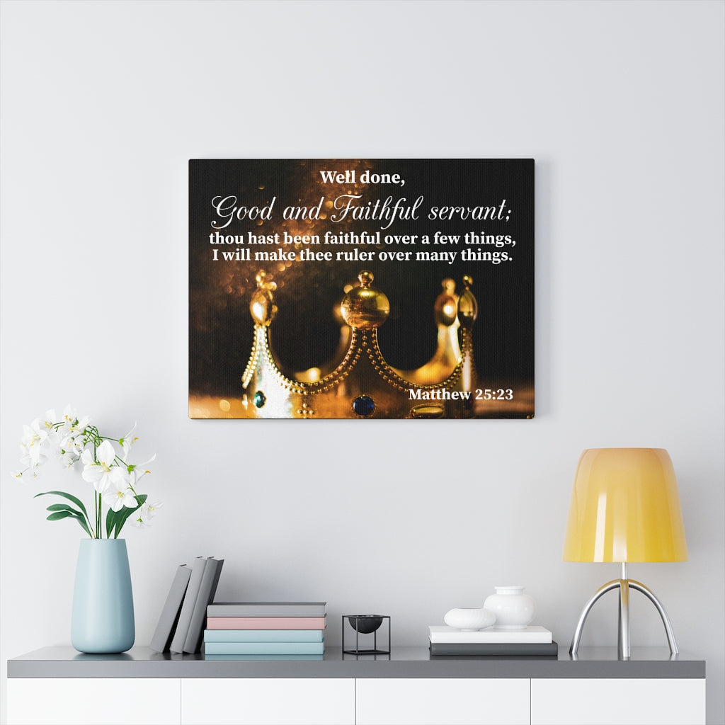 Scripture Walls Well Done Matthew 25:23 Wall Art Christian Home Decor Unframed-Express Your Love Gifts