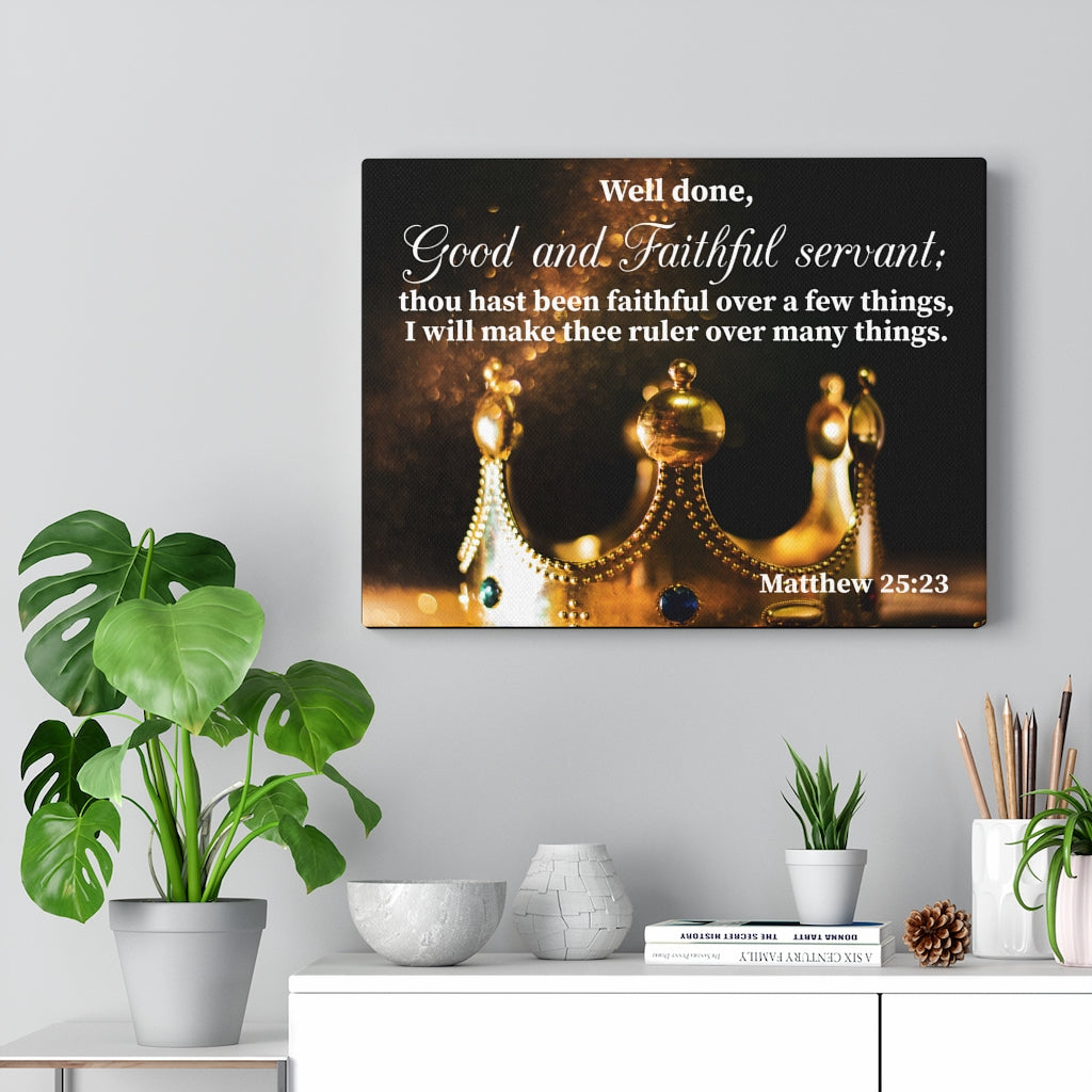 Scripture Walls Well Done Matthew 25:23 Wall Art Christian Home Decor Unframed-Express Your Love Gifts