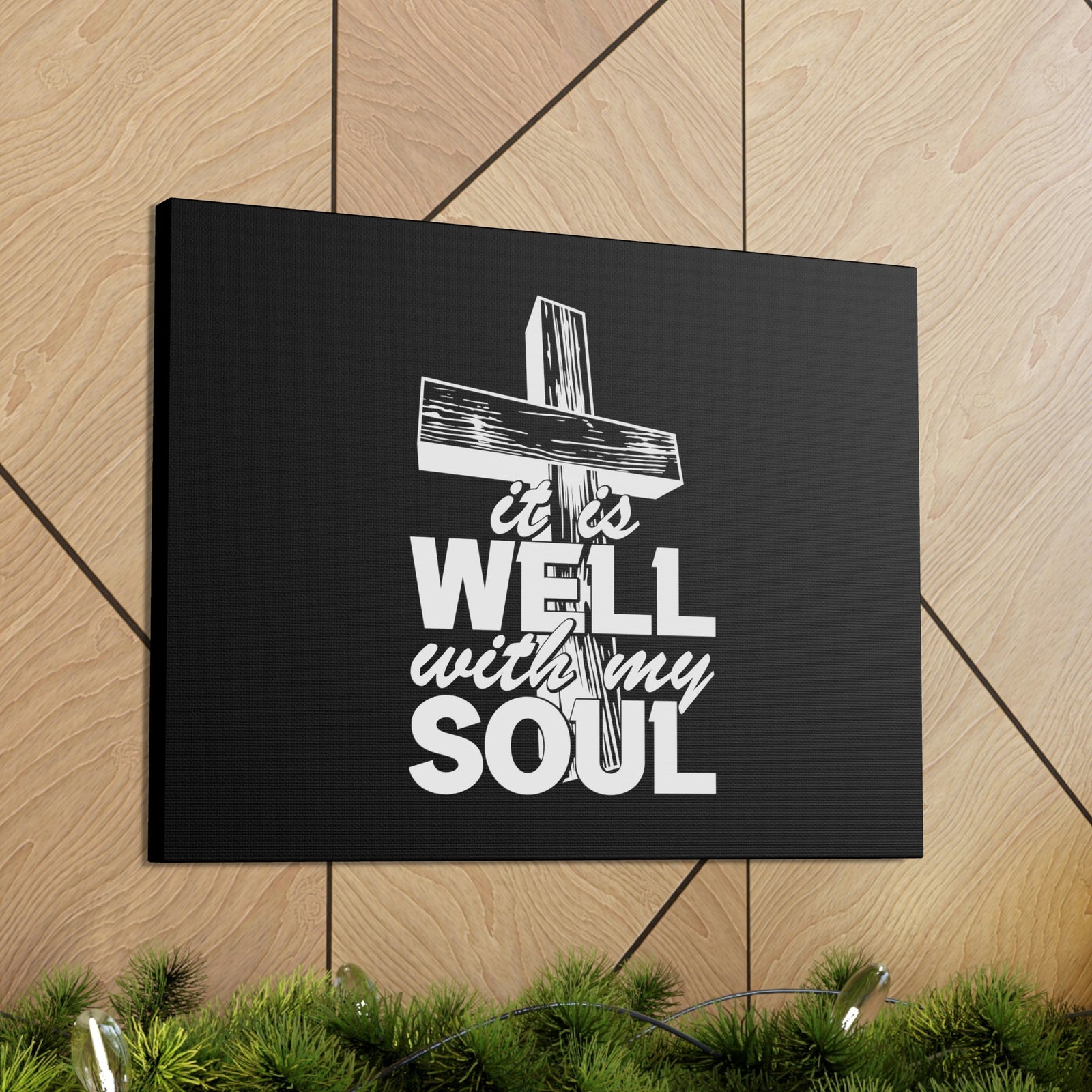Scripture Walls Well With My Soul Psalm 42:7 Cross Christian Wall Art Bible Verse Print Ready to Hang Unframed-Express Your Love Gifts