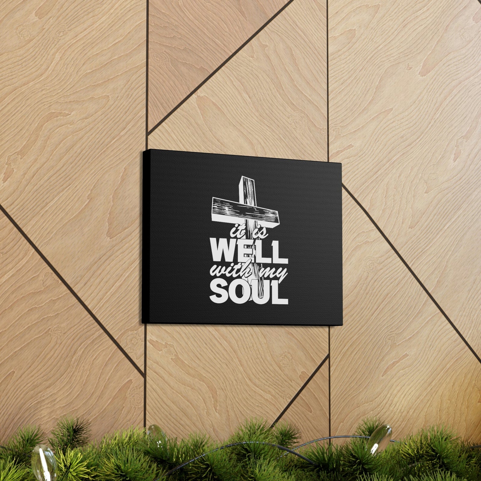 Scripture Walls Well With My Soul Psalm 42:7 Cross Christian Wall Art Bible Verse Print Ready to Hang Unframed-Express Your Love Gifts