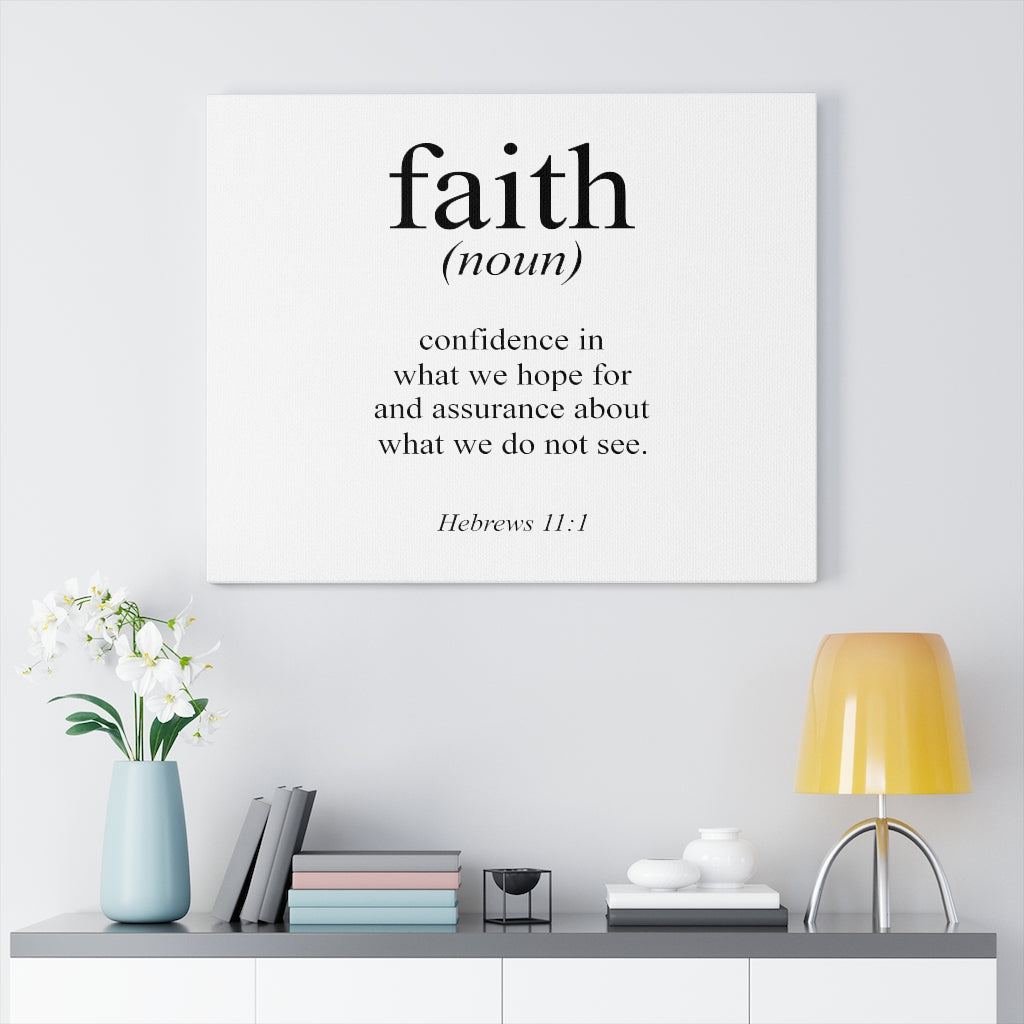 Scripture Walls What We Hope For Hebrews 11:1 Bible Verse Canvas Christian Wall Art Ready to Hang Unframed-Express Your Love Gifts