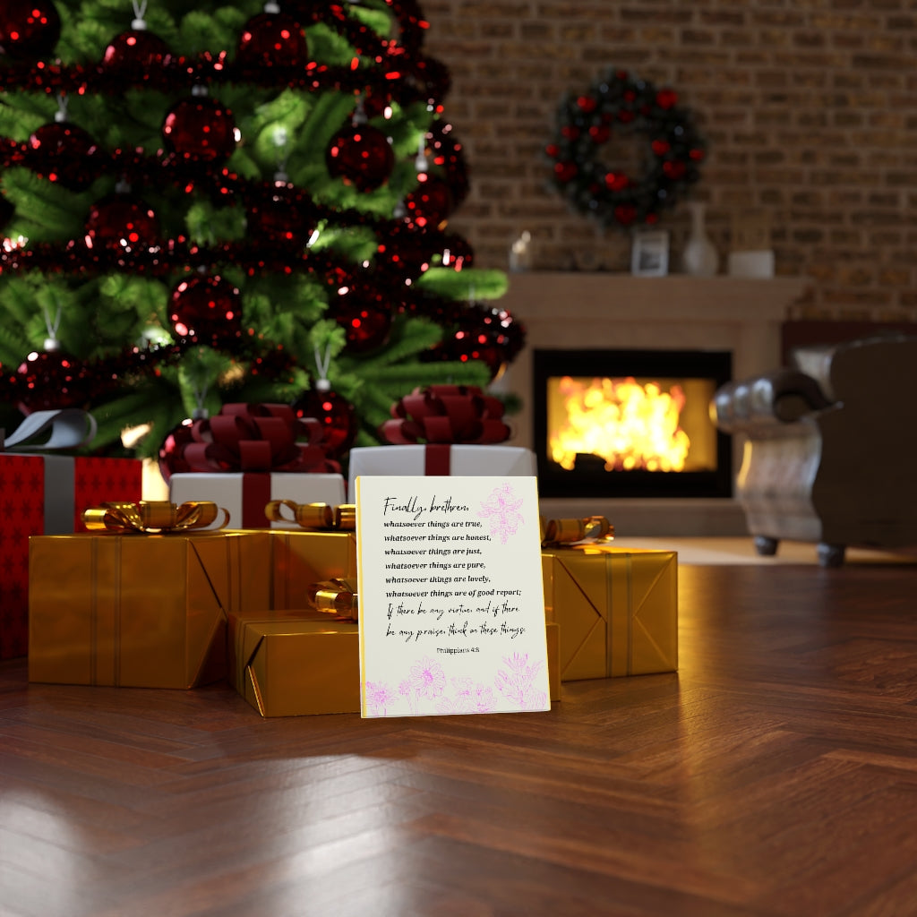 Scripture Walls Whatsoever Things Are Philippians 4:8 Bible Verse Canvas Christian Wall Art Ready to Hang Unframed-Express Your Love Gifts