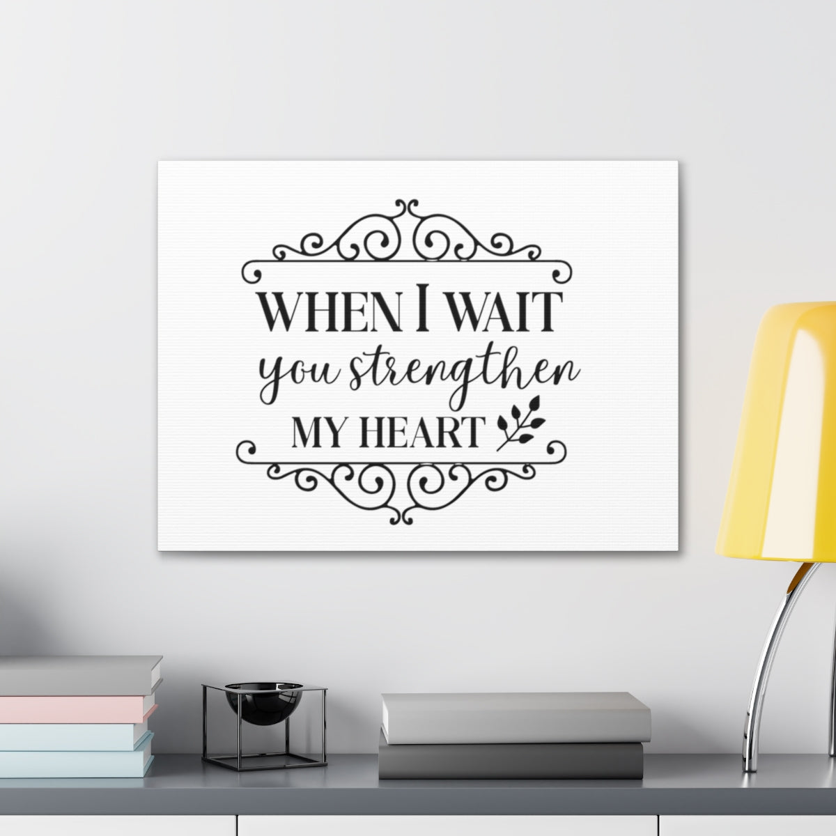 Scripture Walls When I Wait Psalm 27:14 Christian Wall Art Print Ready to Hang Unframed-Express Your Love Gifts