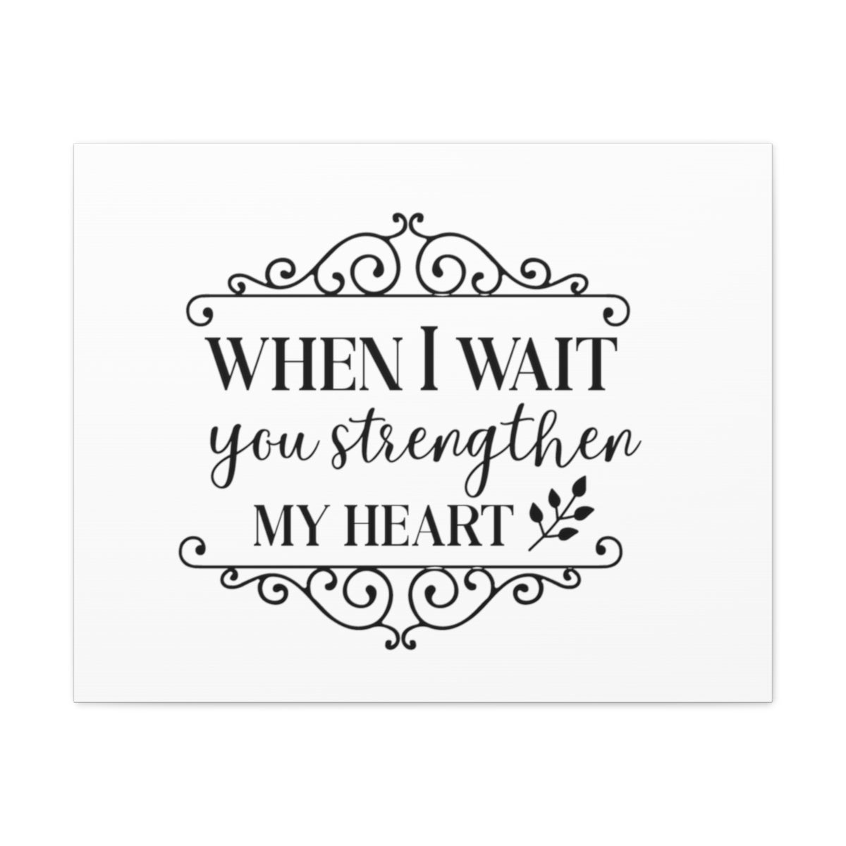 Scripture Walls When I Wait Psalm 27:14 Christian Wall Art Print Ready to Hang Unframed-Express Your Love Gifts