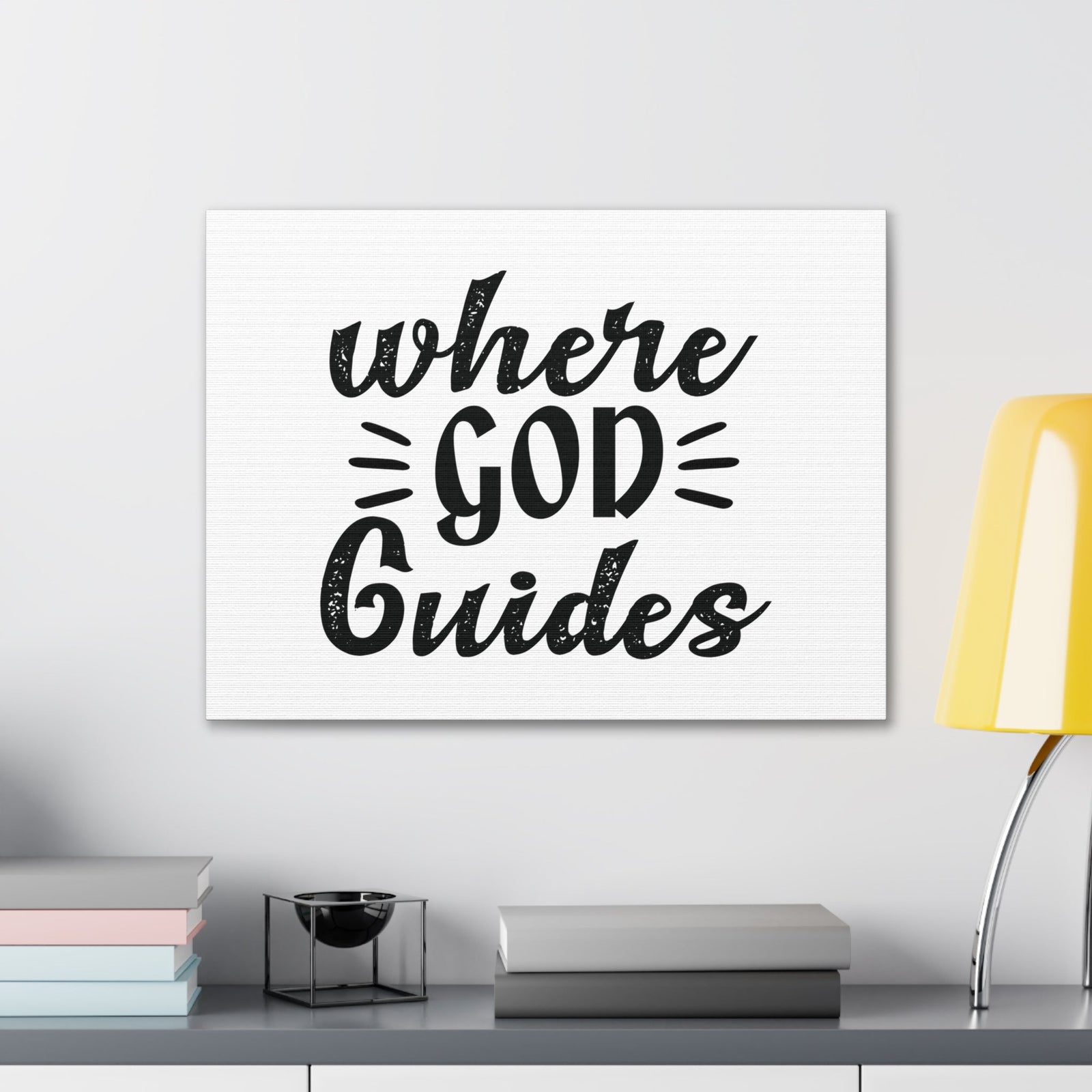 Scripture Walls Where God Guides 1 Corinthians 12:28 Christian Wall Art Bible Verse Print Ready to Hang Unframed-Express Your Love Gifts