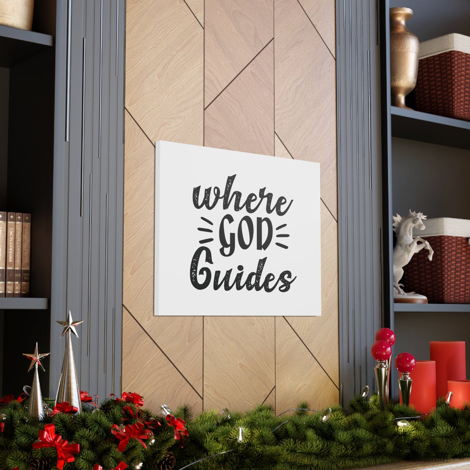 Scripture Walls Where God Guides 1 Corinthians 12:28 Christian Wall Art Bible Verse Print Ready to Hang Unframed-Express Your Love Gifts