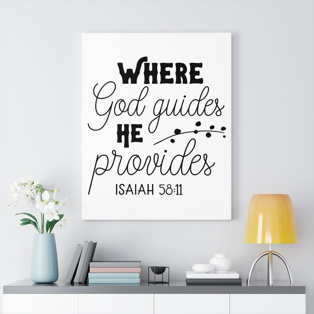 Scripture Walls Where God Guides Christian Wall Art Print Ready to Hang Unframed-Express Your Love Gifts