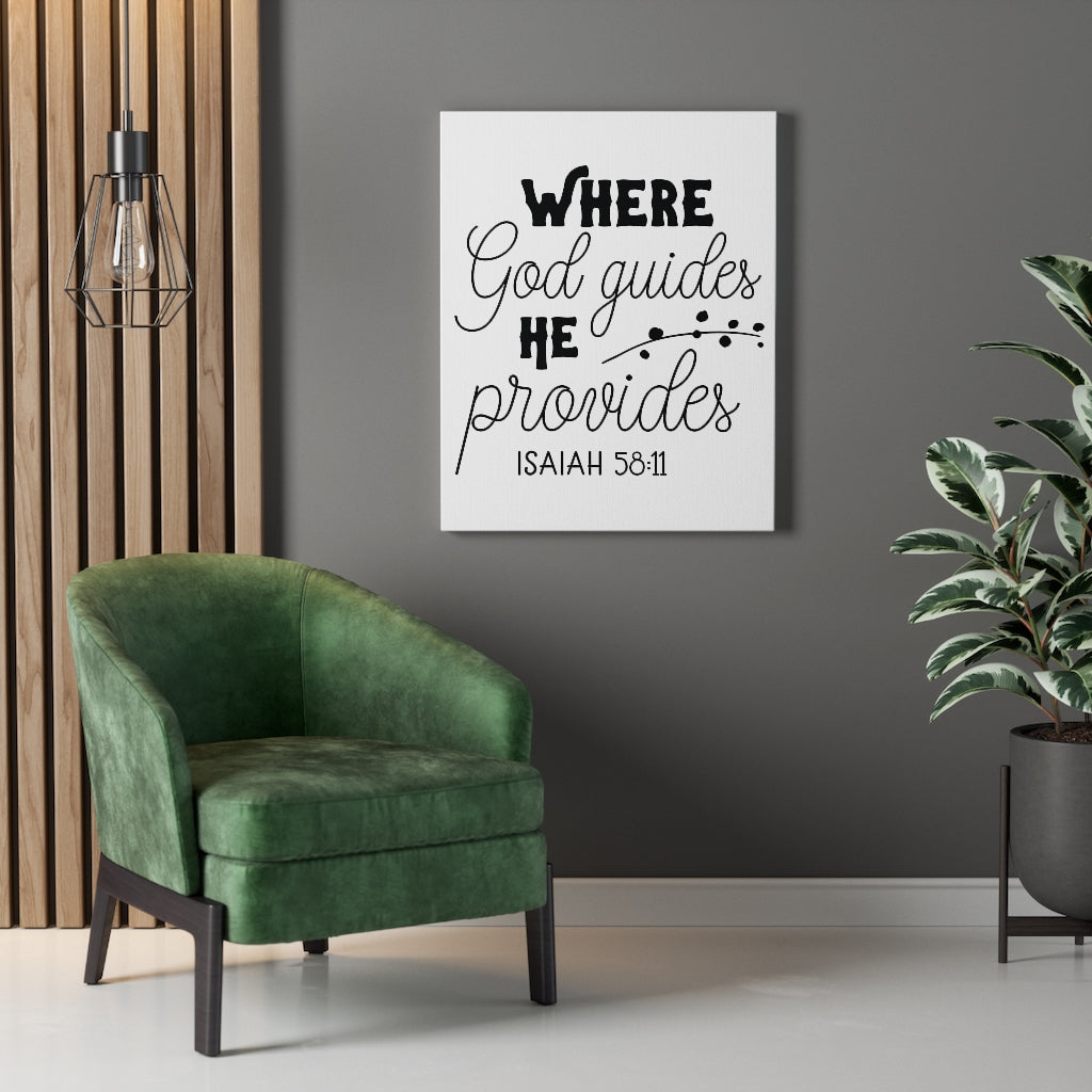 Scripture Walls Where God Guides Christian Wall Art Print Ready to Hang Unframed-Express Your Love Gifts