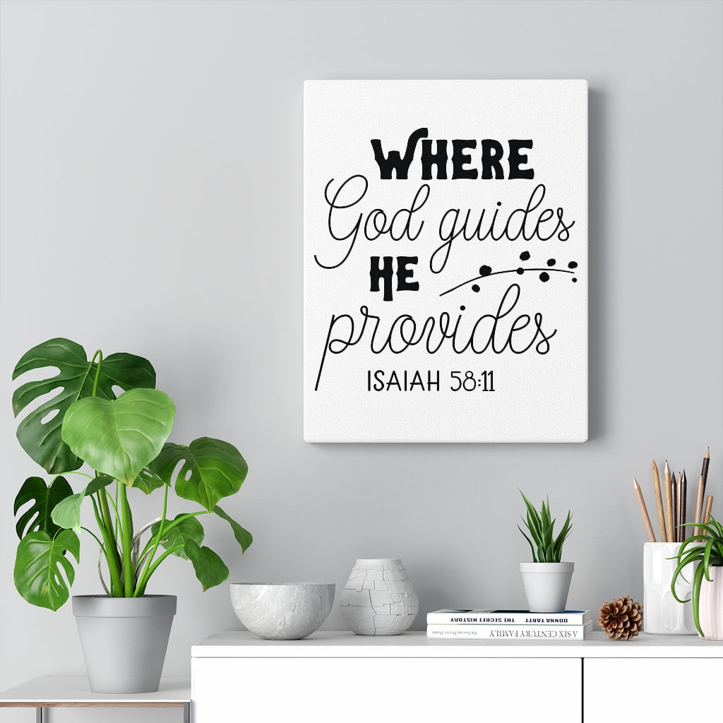 Scripture Walls Where God Guides Christian Wall Art Print Ready to Hang Unframed-Express Your Love Gifts