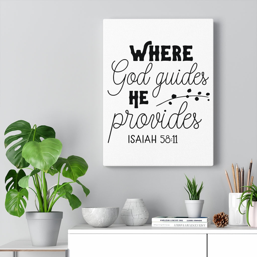 Scripture Walls Where God Guides Christian Wall Art Print Ready to Hang Unframed-Express Your Love Gifts