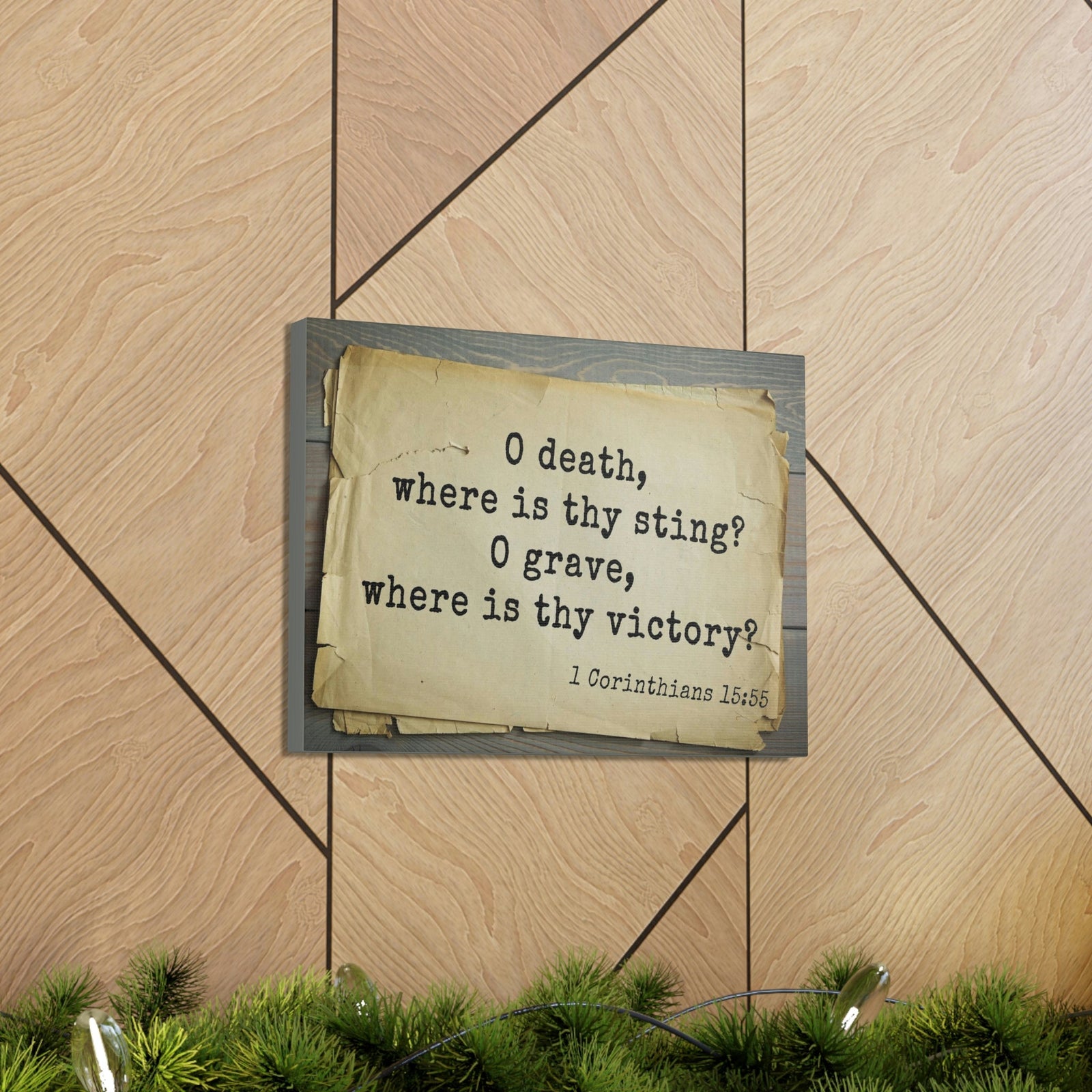 Scripture Walls Where Is Thy Victory 1 Corinthians 15:55 Bible Verse Canvas Christian Wall Art Bible Verse Print Ready To Hang Unframed-Express Your Love Gifts