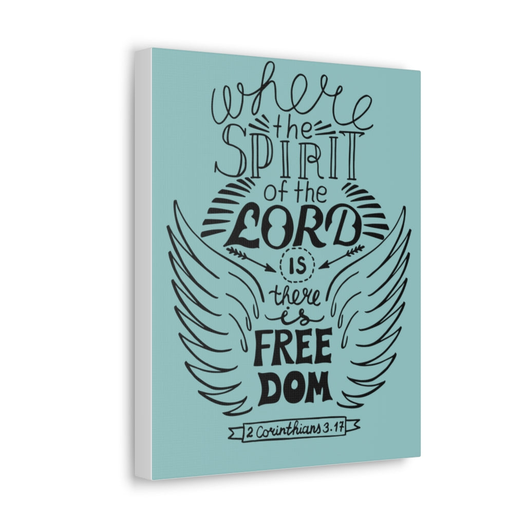 Scripture Walls Where The Spirit Of The Lord 2 Corinthians 3:17 Bible Verse Canvas Christian Wall Art Ready To Hang Unframed-Express Your Love Gifts