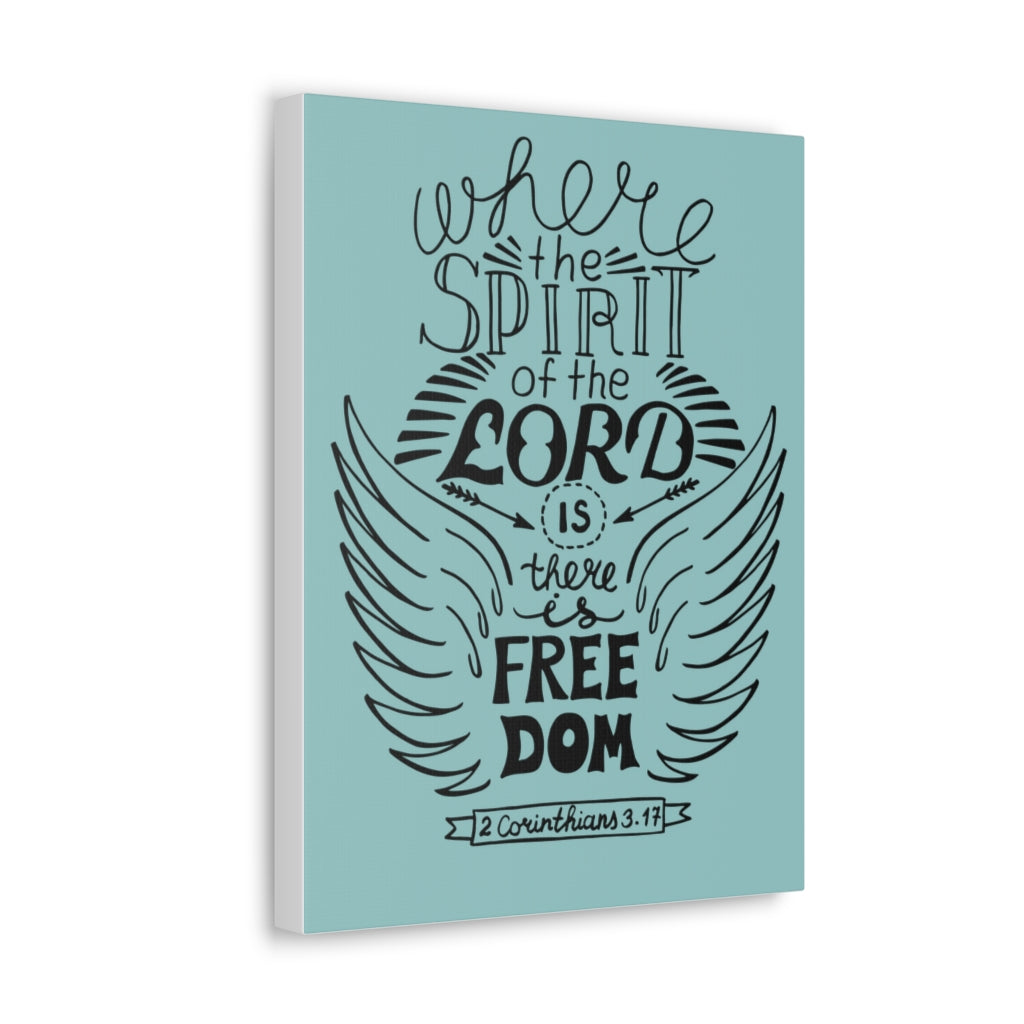 Scripture Walls Where The Spirit Of The Lord 2 Corinthians 3:17 Bible Verse Canvas Christian Wall Art Ready To Hang Unframed-Express Your Love Gifts