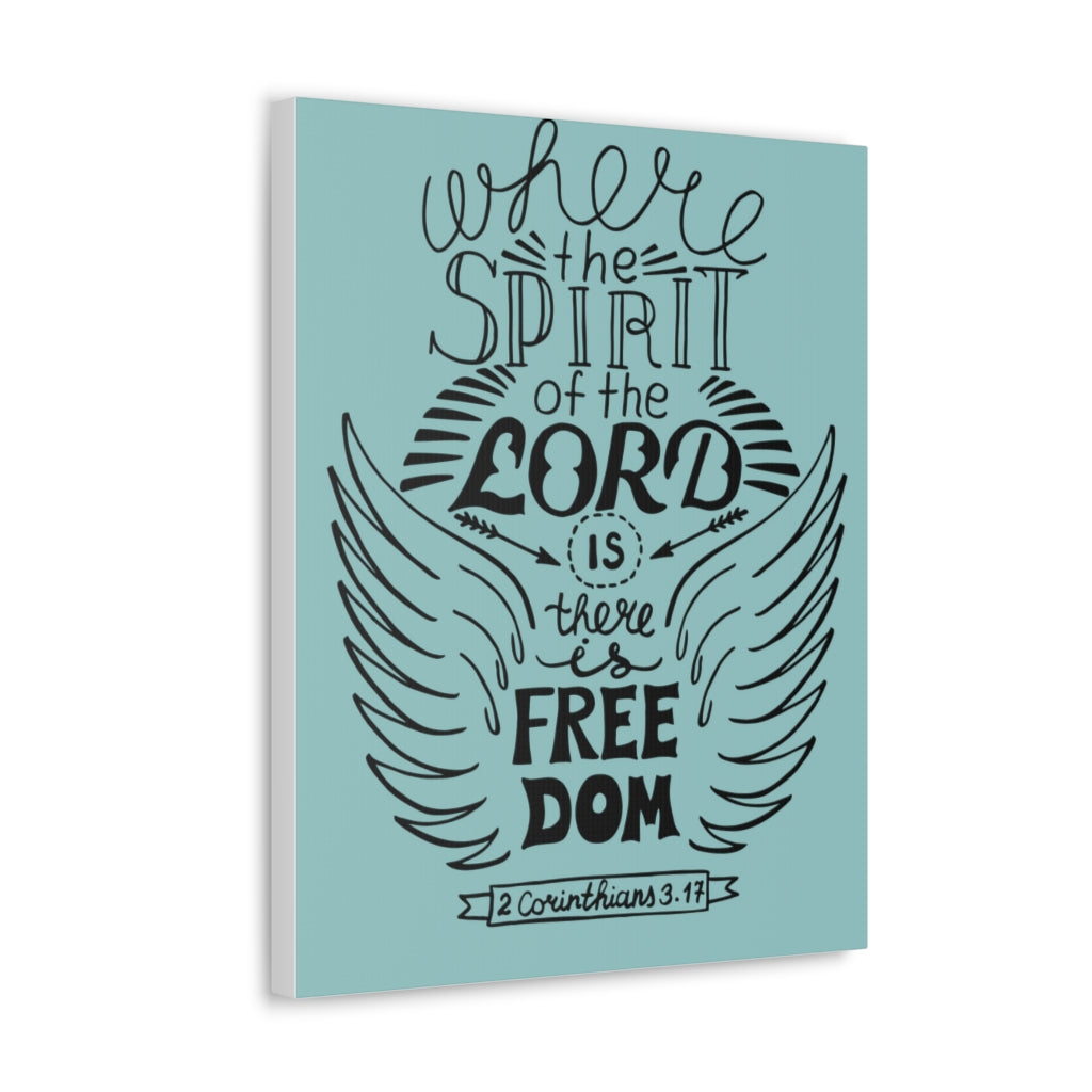 Scripture Walls Where The Spirit Of The Lord 2 Corinthians 3:17 Bible Verse Canvas Christian Wall Art Ready To Hang Unframed-Express Your Love Gifts