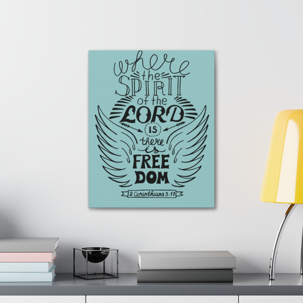 Scripture Walls Where The Spirit Of The Lord 2 Corinthians 3:17 Bible Verse Canvas Christian Wall Art Ready To Hang Unframed-Express Your Love Gifts