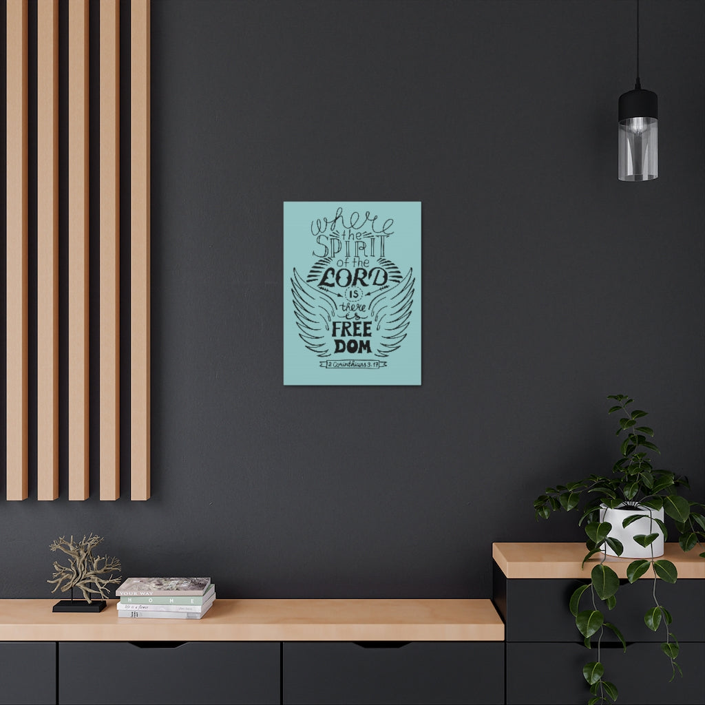 Scripture Walls Where The Spirit Of The Lord 2 Corinthians 3:17 Bible Verse Canvas Christian Wall Art Ready To Hang Unframed-Express Your Love Gifts