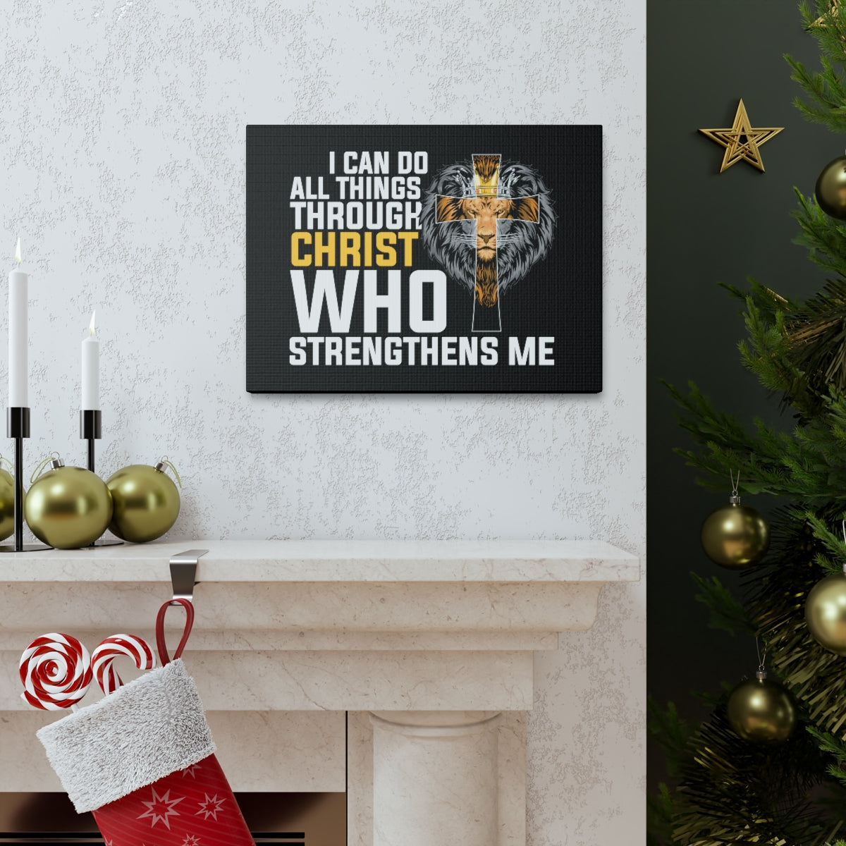 Scripture Walls Who Strengthens Me Philippians 4:11âÂÂ13 Christian Wall Art Bible Verse Print Ready to Hang Unframed-Express Your Love Gifts