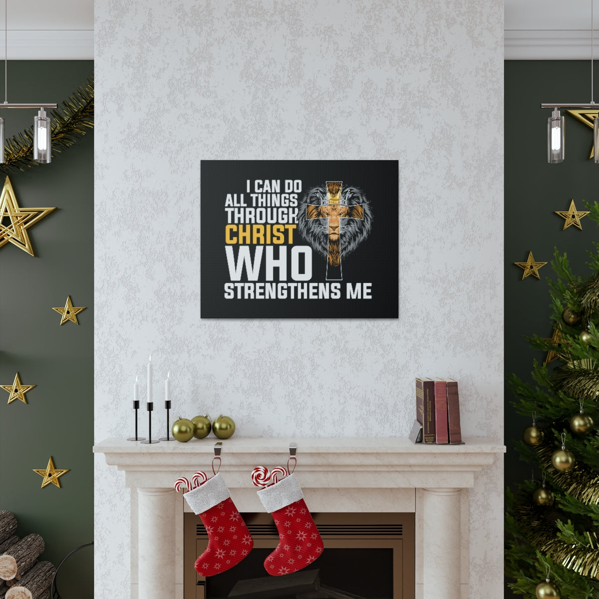 Scripture Walls Who Strengthens Me Philippians 4:11âÂÂ13 Christian Wall Art Bible Verse Print Ready to Hang Unframed-Express Your Love Gifts