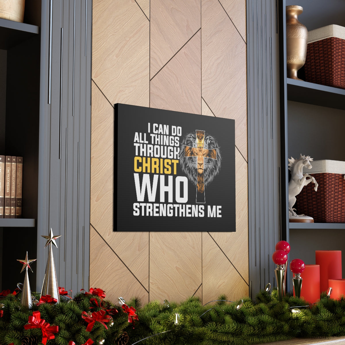 Scripture Walls Who Strengthens Me Philippians 4:11âÂÂ13 Christian Wall Art Bible Verse Print Ready to Hang Unframed-Express Your Love Gifts