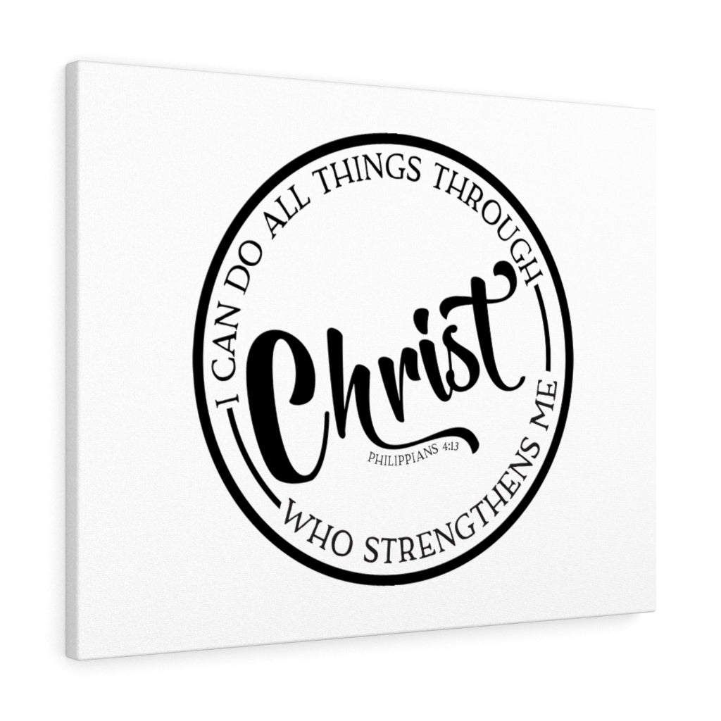 Scripture Walls Who Strengthens Me Philippians 4:13 Bible Verse Canvas Christian Wall Art Ready to Hang Unframed-Express Your Love Gifts