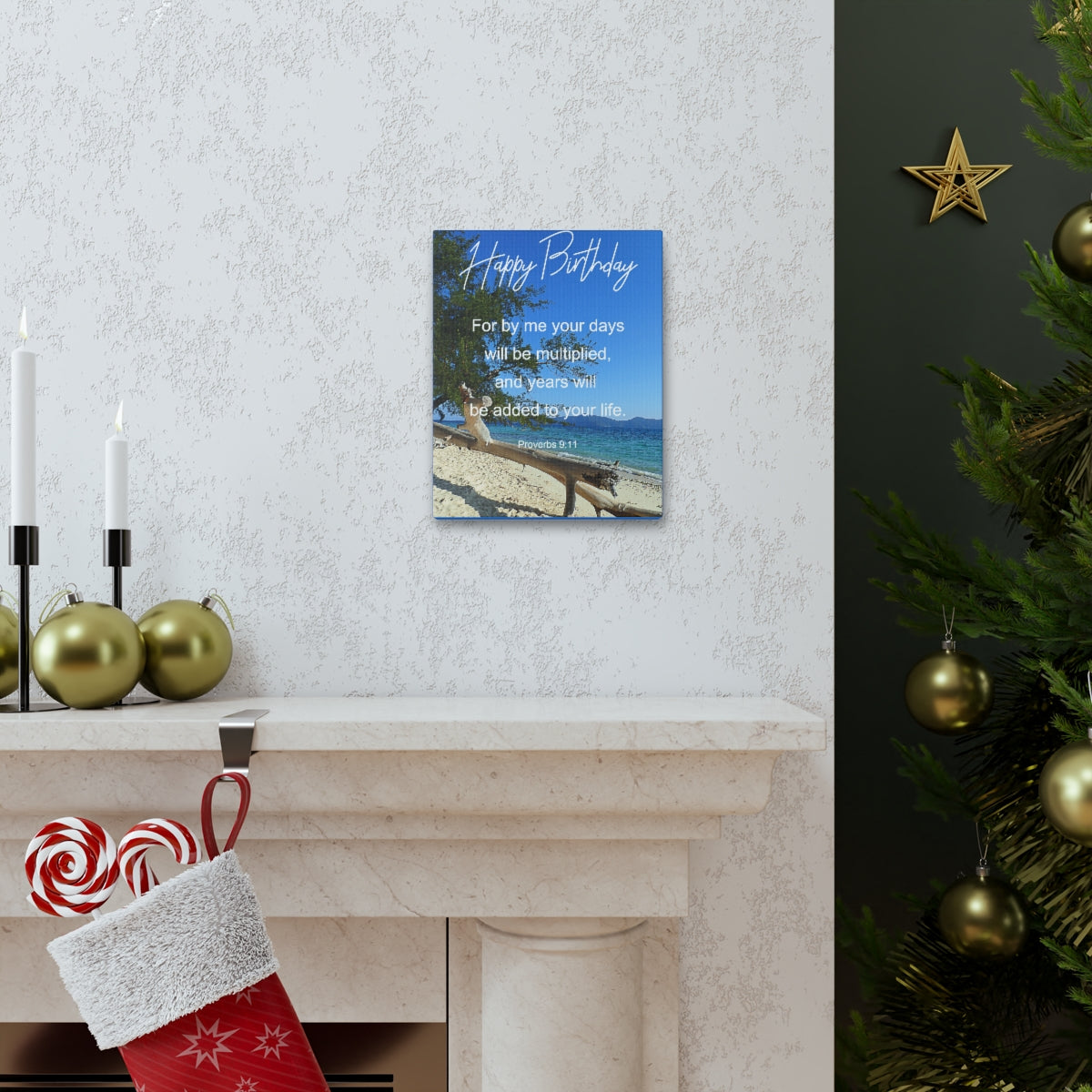 Scripture Walls Will Be Multiplied Proverbs 9:11Bible Verse Canvas Christian Wall Art Bible Verse Print Ready To Hang Unframed-Express Your Love Gifts