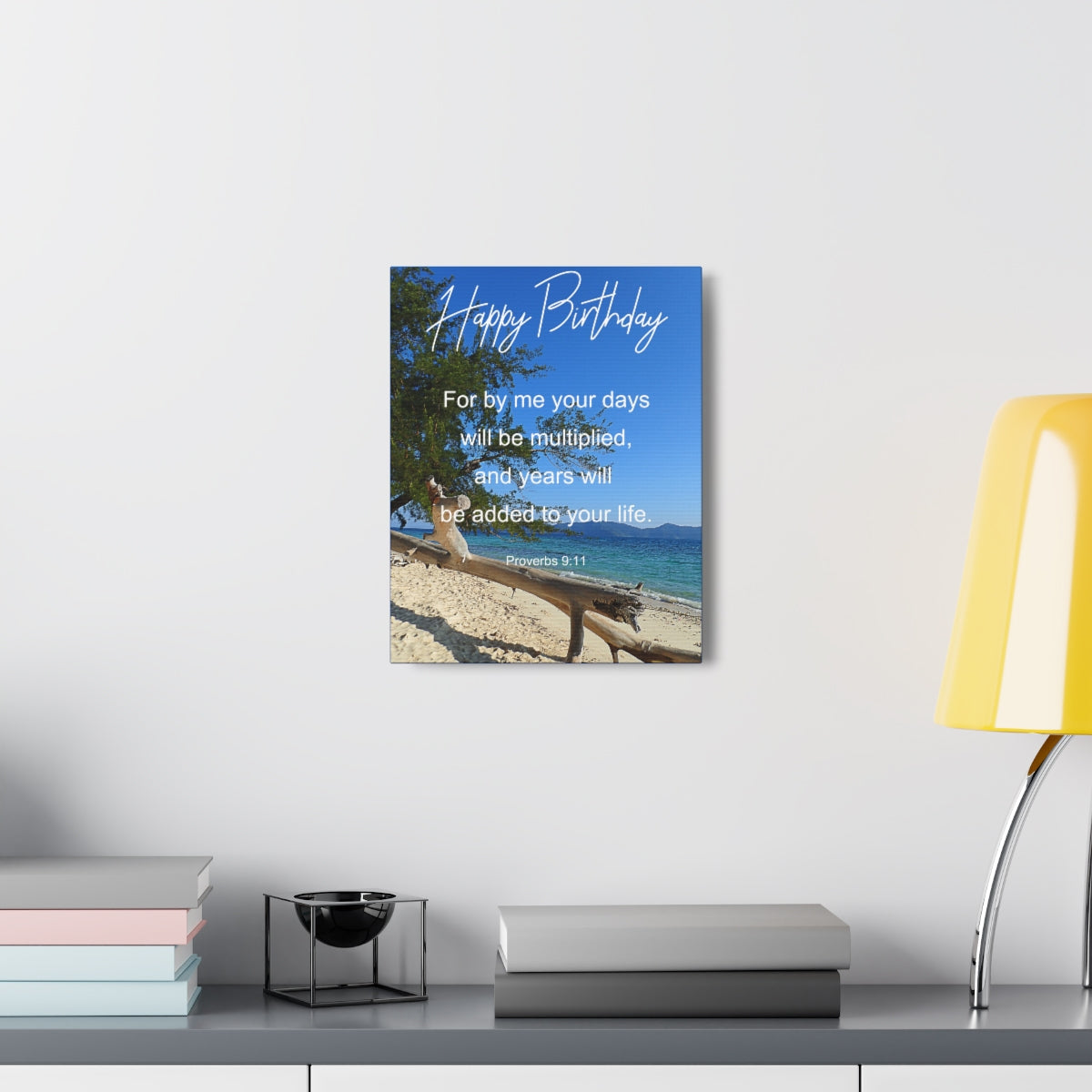 Scripture Walls Will Be Multiplied Proverbs 9:11Bible Verse Canvas Christian Wall Art Bible Verse Print Ready To Hang Unframed-Express Your Love Gifts