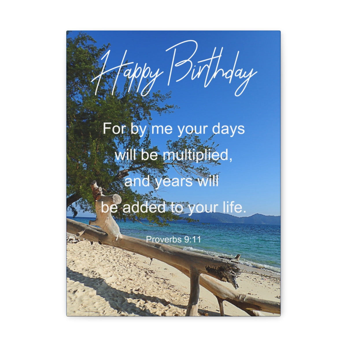 Scripture Walls Will Be Multiplied Proverbs 9:11Bible Verse Canvas Christian Wall Art Bible Verse Print Ready To Hang Unframed-Express Your Love Gifts