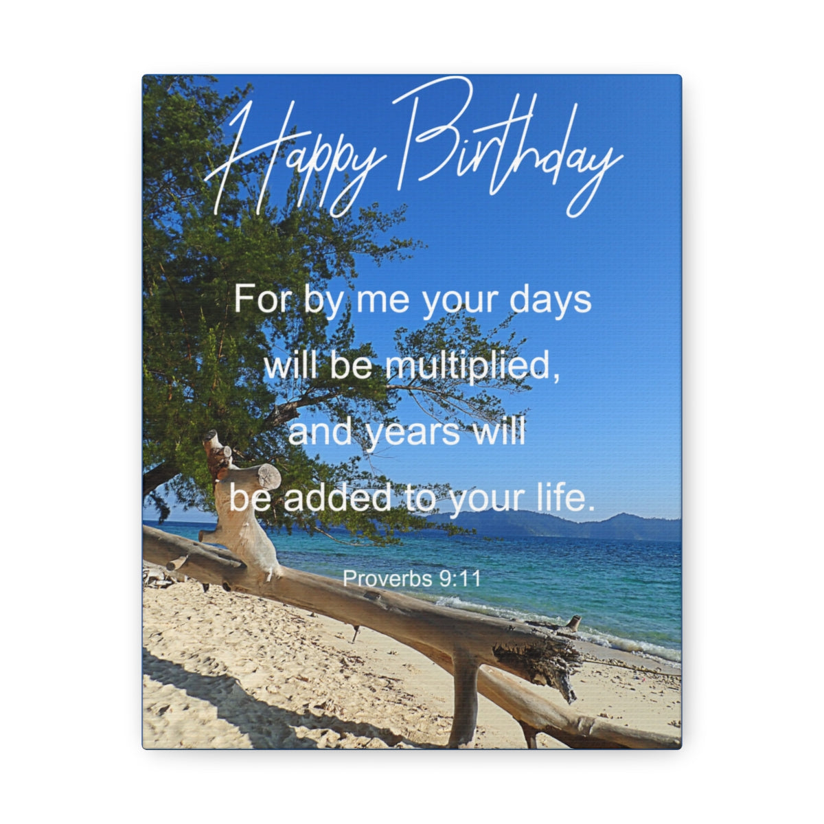 Scripture Walls Will Be Multiplied Proverbs 9:11Bible Verse Canvas Christian Wall Art Bible Verse Print Ready To Hang Unframed-Express Your Love Gifts