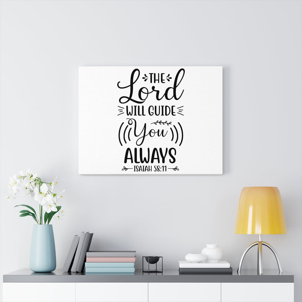 Scripture Walls Will Guide You Isaiah 58:11 Bible Verse Canvas Christian Wall Art Ready to Hang Unframed-Express Your Love Gifts