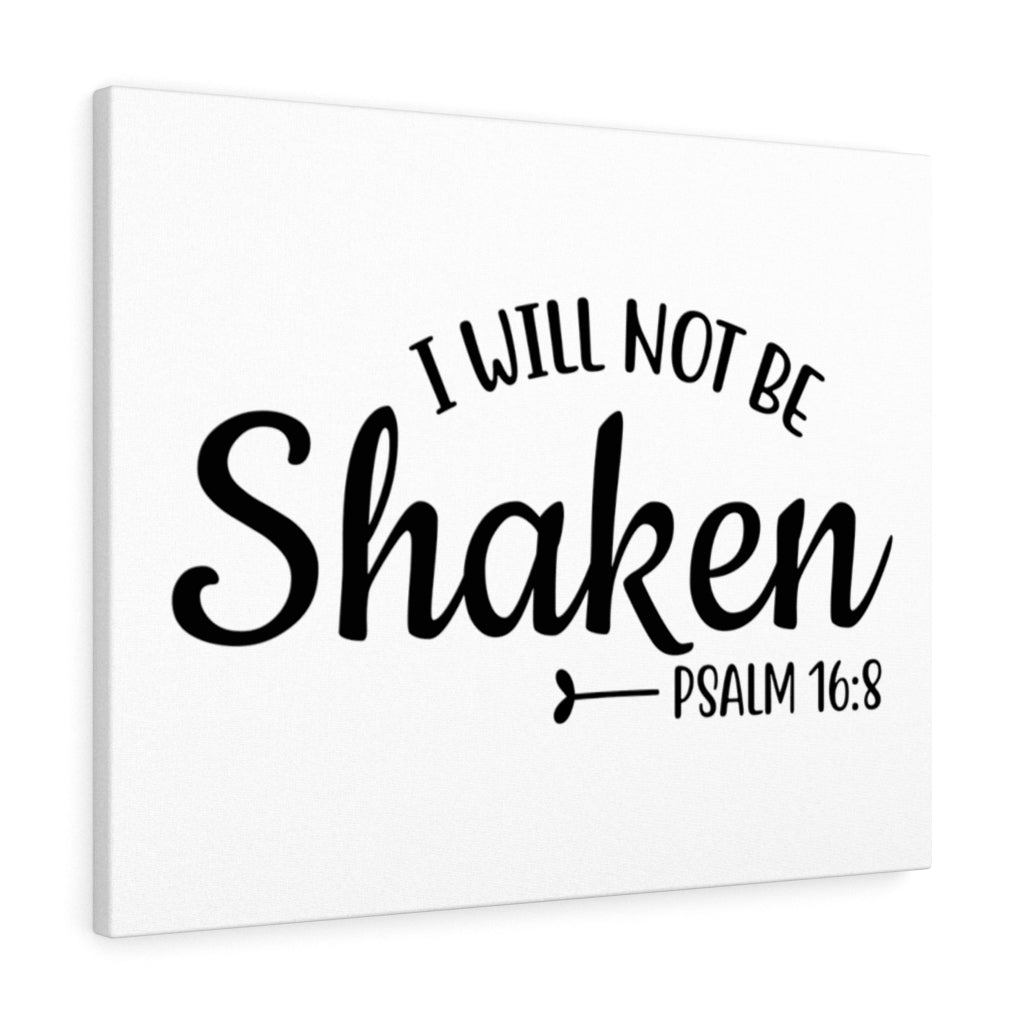 Scripture Walls Will Not Be Shaken Psalm 16:8 Bible Verse Canvas Christian Wall Art Ready to Hang Unframed-Express Your Love Gifts