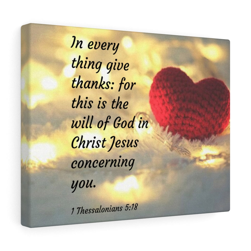 Scripture Walls Will Of God 1 Thessalonians 5:18 Bible Verse Canvas Christian Wall Art Ready to Hang Unframed-Express Your Love Gifts