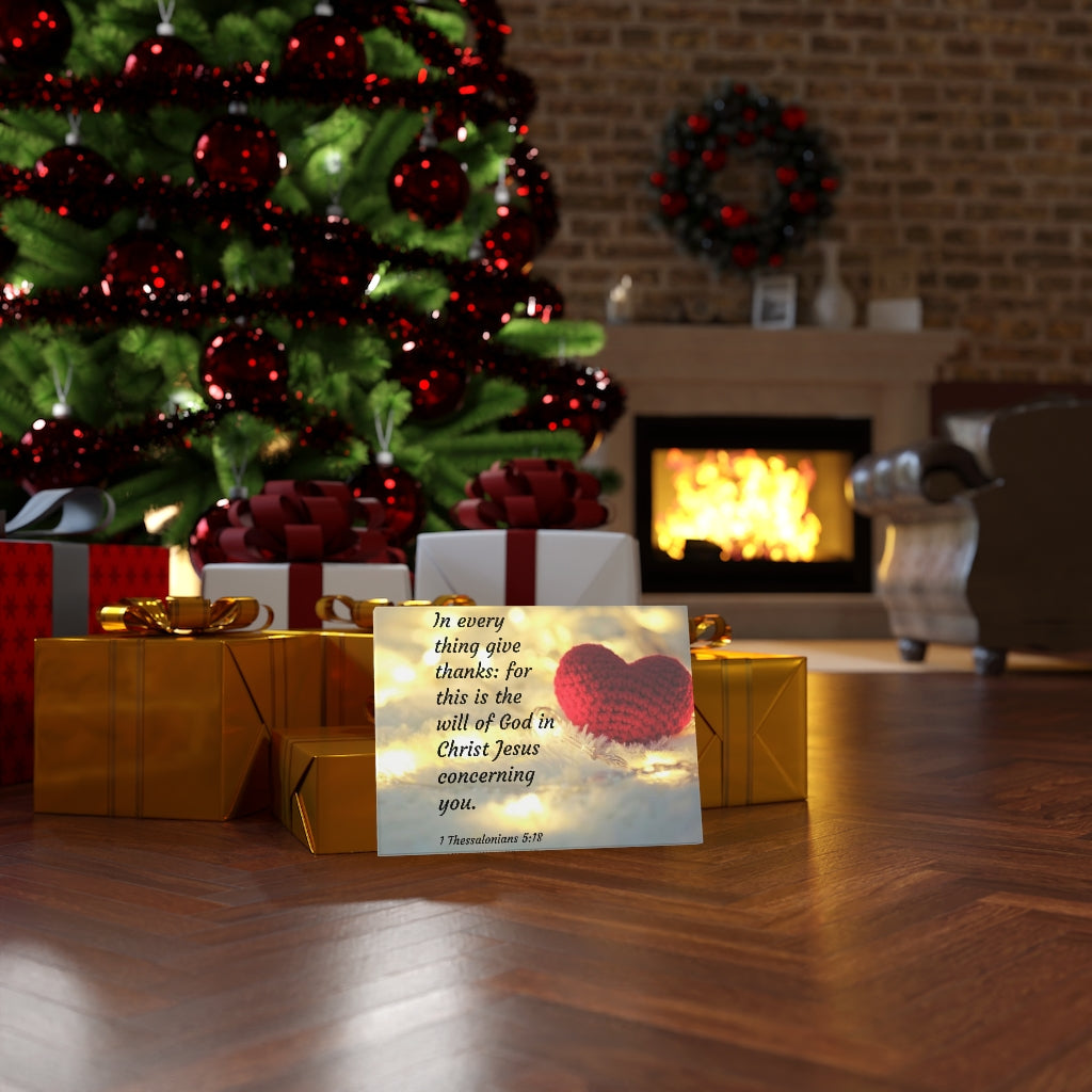 Scripture Walls Will Of God 1 Thessalonians 5:18 Bible Verse Canvas Christian Wall Art Ready to Hang Unframed-Express Your Love Gifts