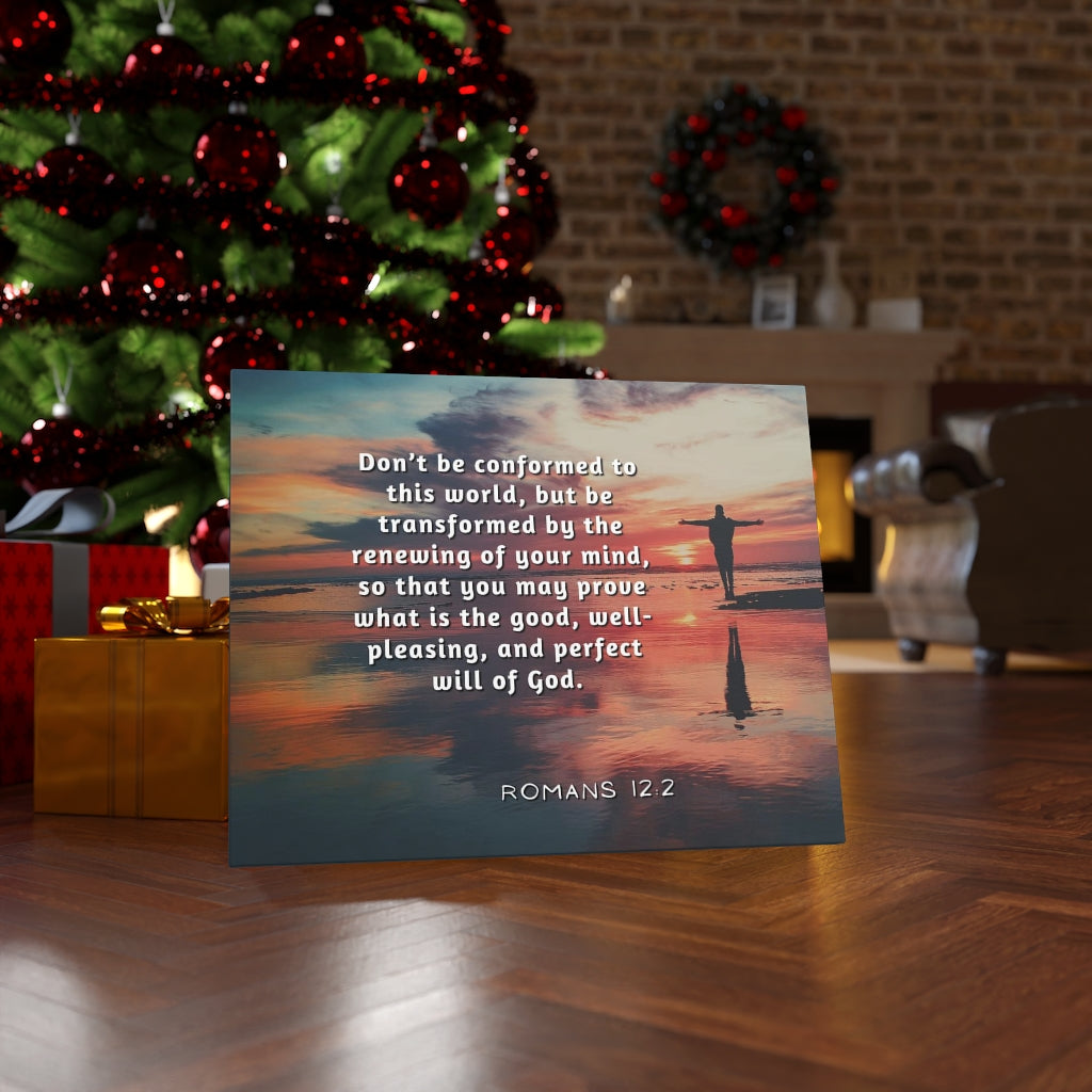 Scripture Walls Will Of God Romans 12:2 Bible Verse Canvas Christian Wall Art Ready to Hang Unframed-Express Your Love Gifts