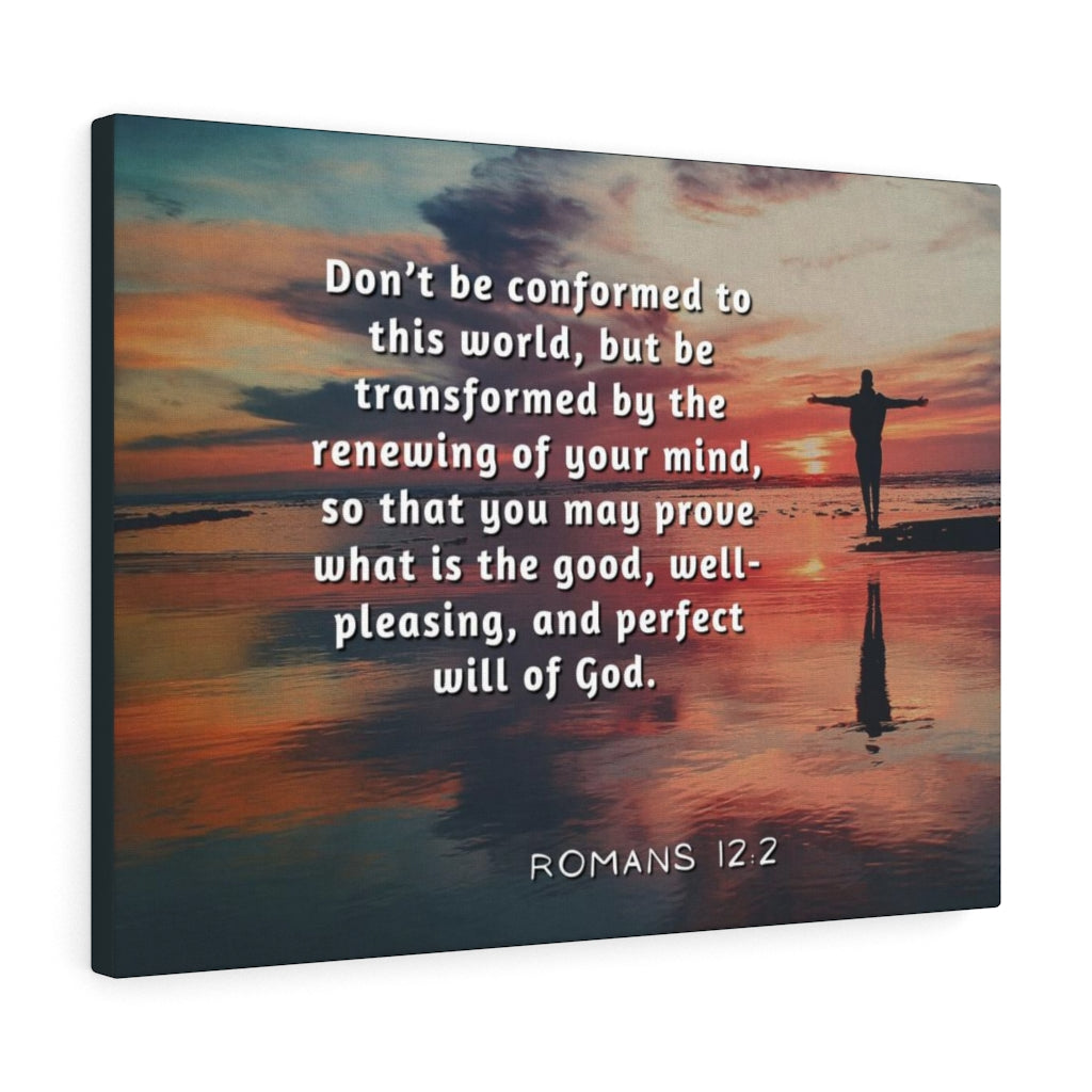 Scripture Walls Will Of God Romans 12:2 Bible Verse Canvas Christian Wall Art Ready to Hang Unframed-Express Your Love Gifts