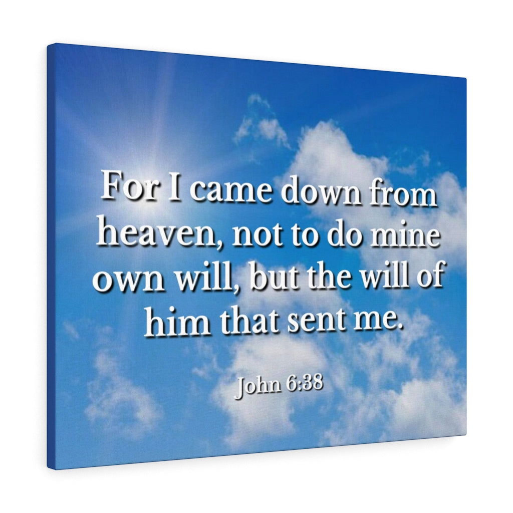 Scripture Walls Will Of Him John 6:38 Bible Verse Canvas Christian Wall Art Ready to Hang Unframed-Express Your Love Gifts