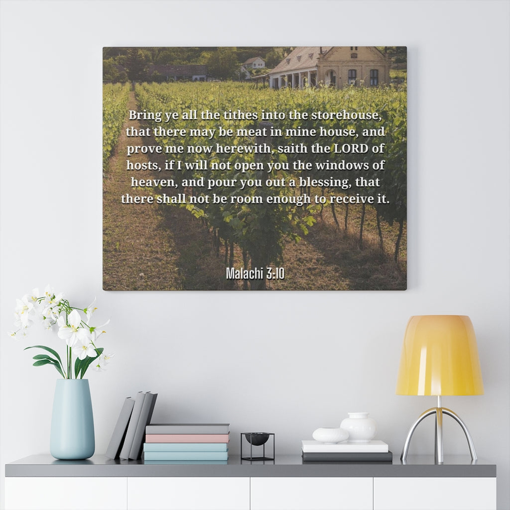 Scripture Walls Windows Of Heaven Malachi 3:10 Bible Verse Canvas Christian Wall Art Ready to Hang Unframed-Express Your Love Gifts