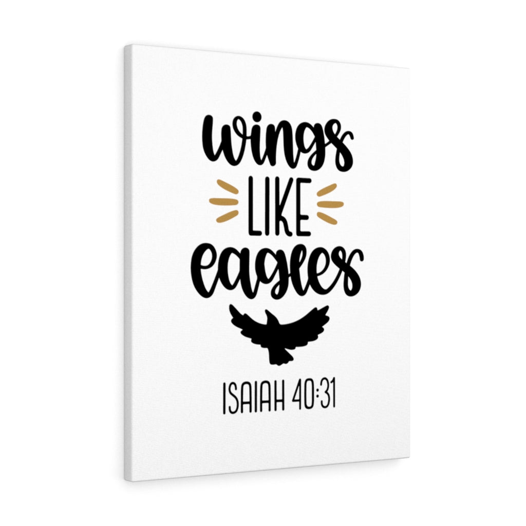 Scripture Walls Wings Like Eagles Isaiah 40:31 Bible Verse Canvas Christian Wall Art Ready to Hang Unframed-Express Your Love Gifts