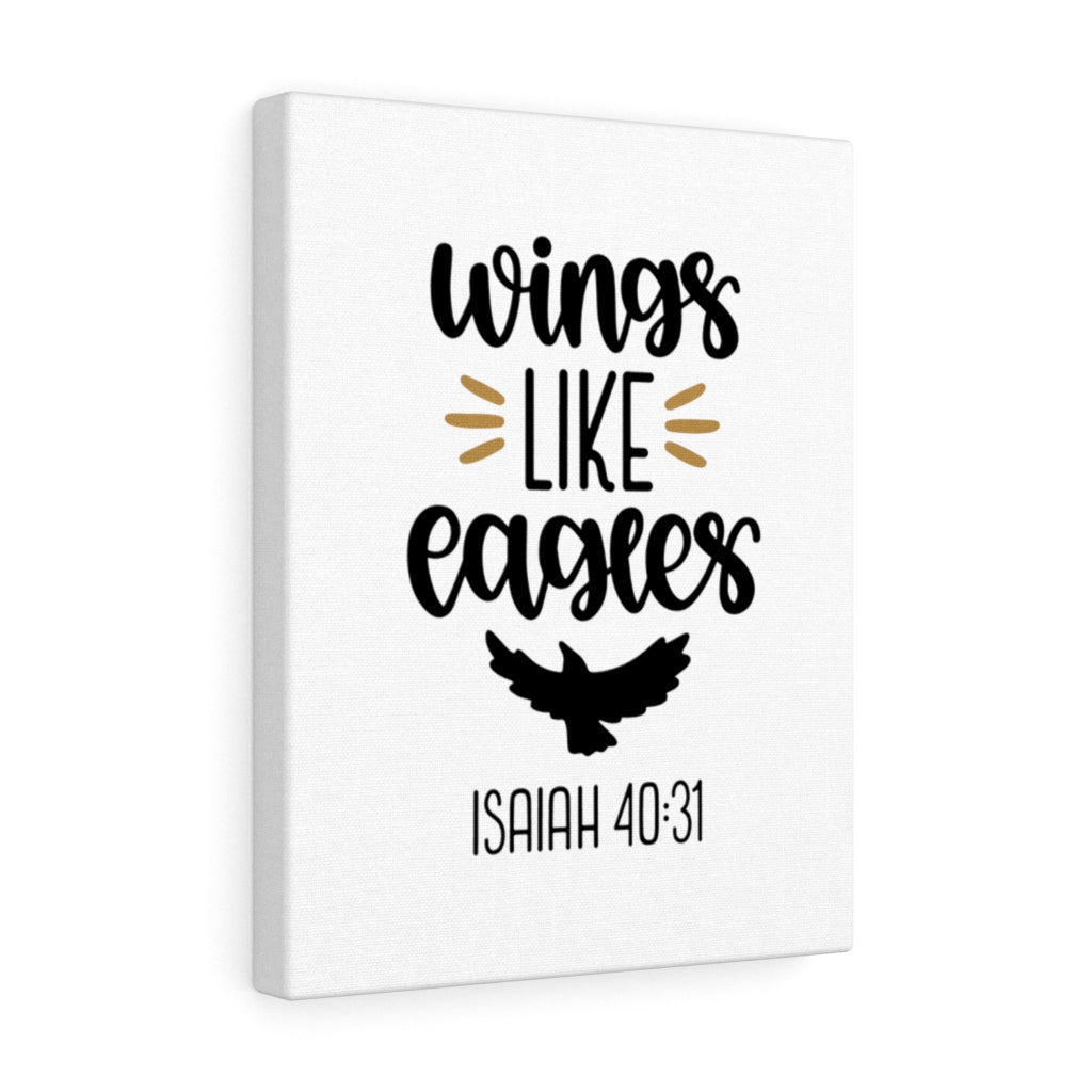 Scripture Walls Wings Like Eagles Isaiah 40:31 Bible Verse Canvas Christian Wall Art Ready to Hang Unframed-Express Your Love Gifts