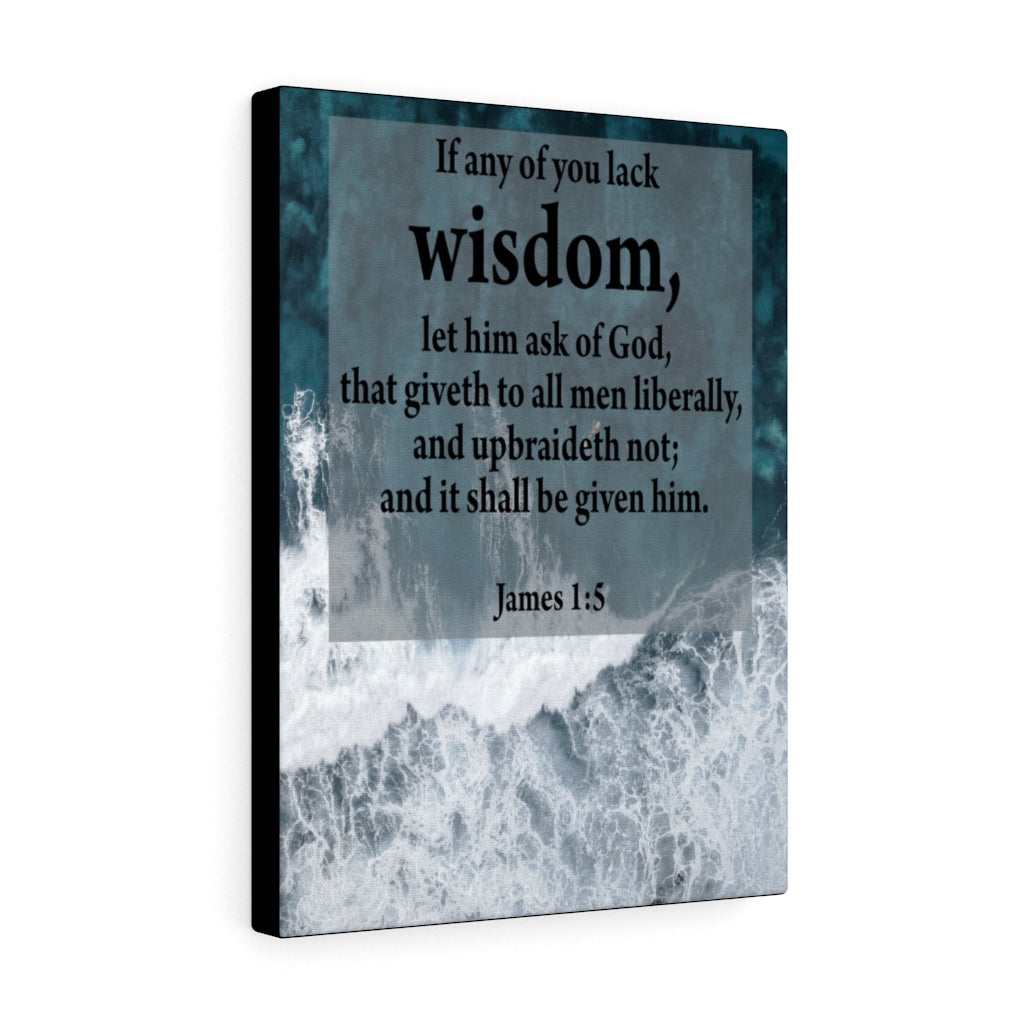 Scripture Walls Wisdom from God James 1:5 Bible Verse Canvas Christian Wall Art Ready to Hang Unframed-Express Your Love Gifts