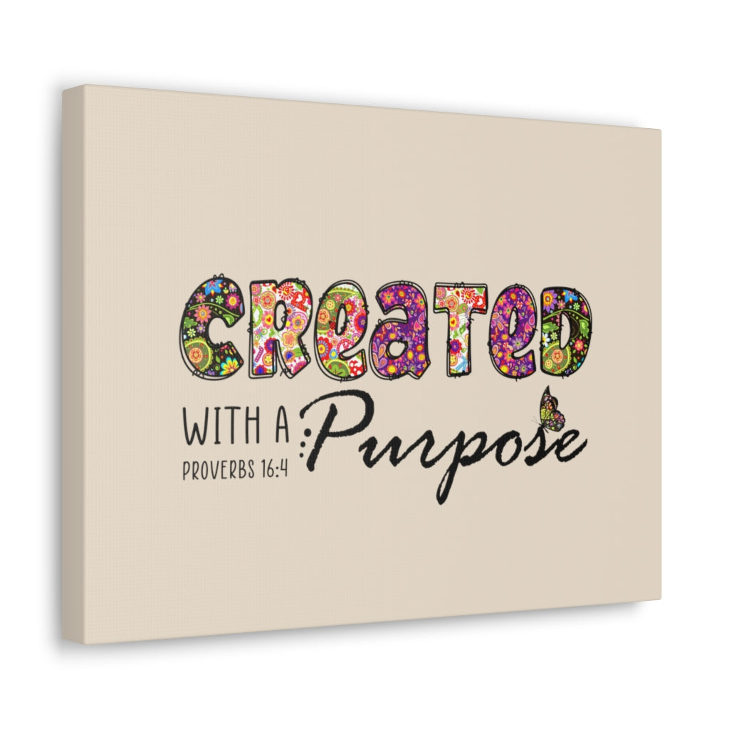 Scripture Walls With A Purpose Proverbs 16:4 Bible Verse Canvas Christian Wall Art Ready to Hang Unframed-Express Your Love Gifts