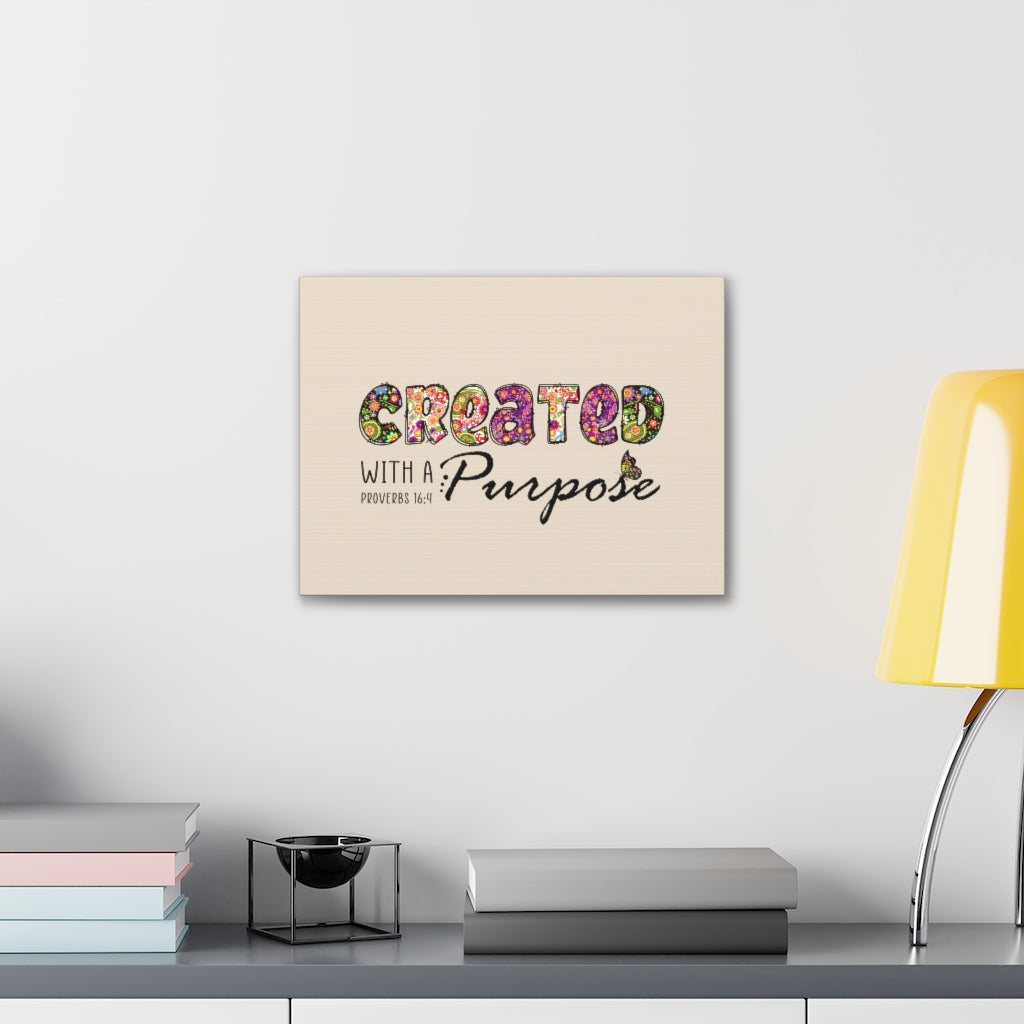 Scripture Walls With A Purpose Proverbs 16:4 Bible Verse Canvas Christian Wall Art Ready to Hang Unframed-Express Your Love Gifts