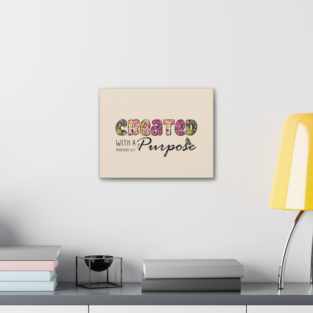 Scripture Walls With A Purpose Proverbs 16:4 Bible Verse Canvas Christian Wall Art Ready to Hang Unframed-Express Your Love Gifts