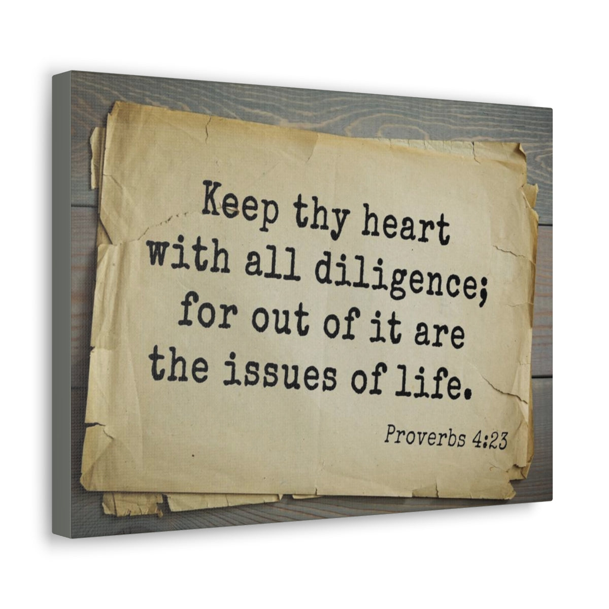 Scripture Walls With All Diligence Proverbs 4:23 Bible Verse Canvas Christian Wall Art Bible Verse Print Ready To Hang Unframed-Express Your Love Gifts
