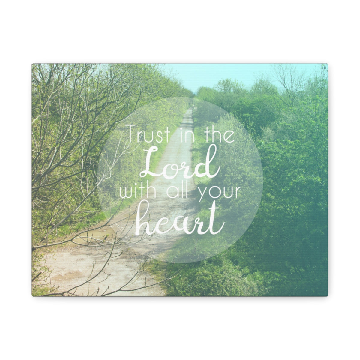 Scripture Walls With All Your Heart Proverbs 3:5 Trees Christian Wall Art Bible Verse Print Ready to Hang Unframed-Express Your Love Gifts