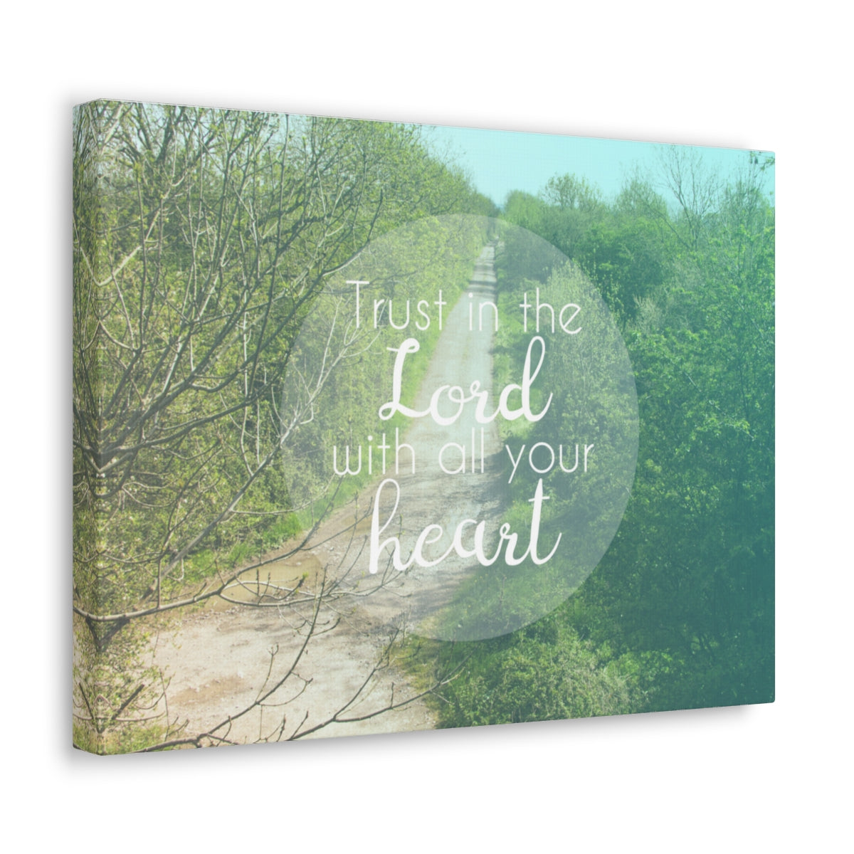 Scripture Walls With All Your Heart Proverbs 3:5 Trees Christian Wall Art Bible Verse Print Ready to Hang Unframed-Express Your Love Gifts